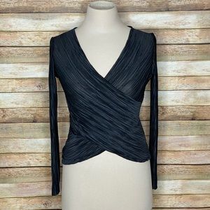 Zara| Wrap Shirt| Black| Small